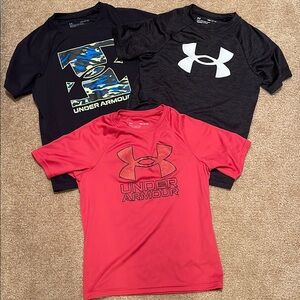Under Armour T-Shirts Set - Black, Gray, Red